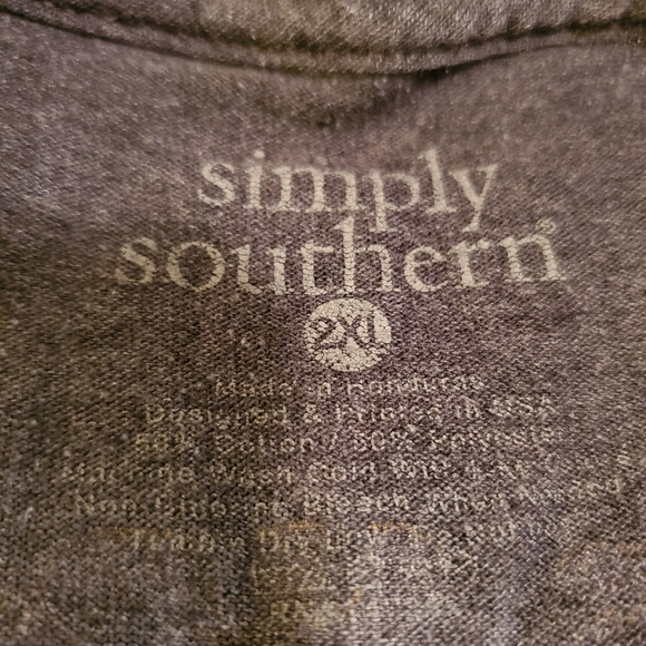 Simply Southern 2xl heather gray. Elevate your Soul. Tshirt - Picture 3 of 6